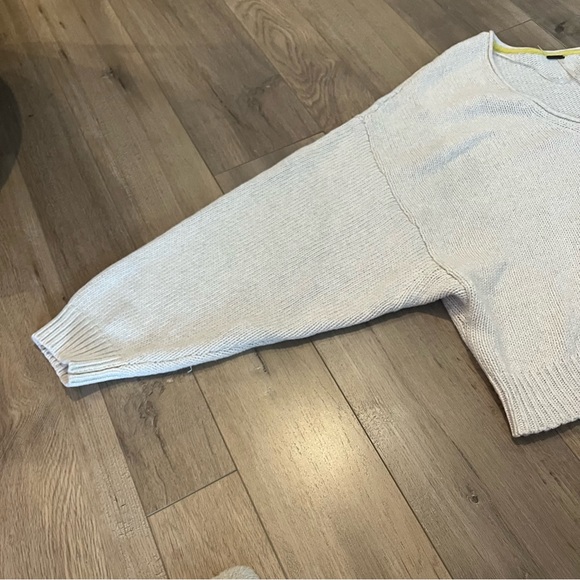 Free People perfect day oversized cream cable knit sweater - Picture 7 of 8